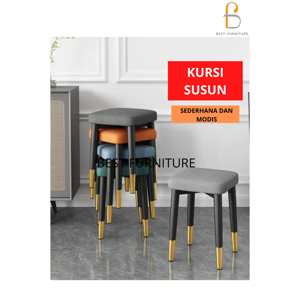 Best Kursi Susun Busa Empuk Stool Mewah Modern Kursi Makan Kursi Baso