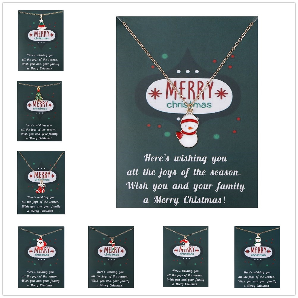 Kalung fashion kado natal christmas imut lucu cantik model terbaru cocok untuk hadiah tukar kado