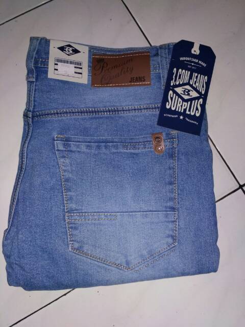 Celana Panjang Pria Jeans Ice Blue Cowok Skinny Slim Fit Biru Muda Size 27-38 NR_Outfit Official COD