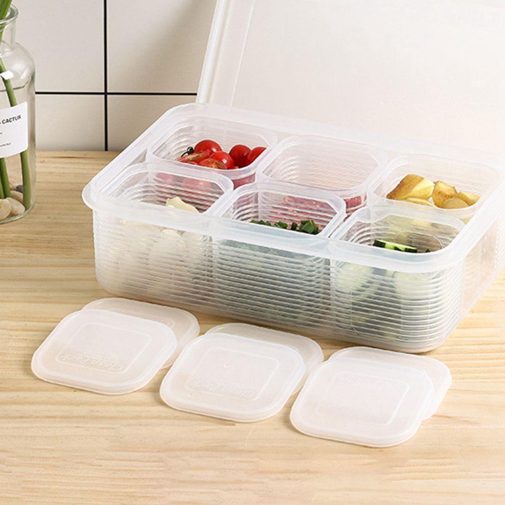 Nickolas1 Freezer Fresh Box Reusable Removable Fridge Organizer Dengan Tutup Tempat Makanan