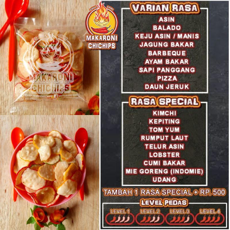 

Kerupuk Seblak/Bantat Berbagai Rasa Special Pedas Level 1-4 | Makaroni CHICHIPS