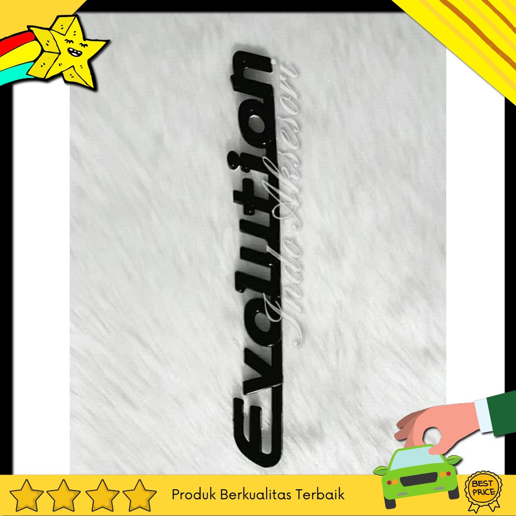 Emblem Logo Evolution Hitam Variasi Emblem Logo Mobil Black
