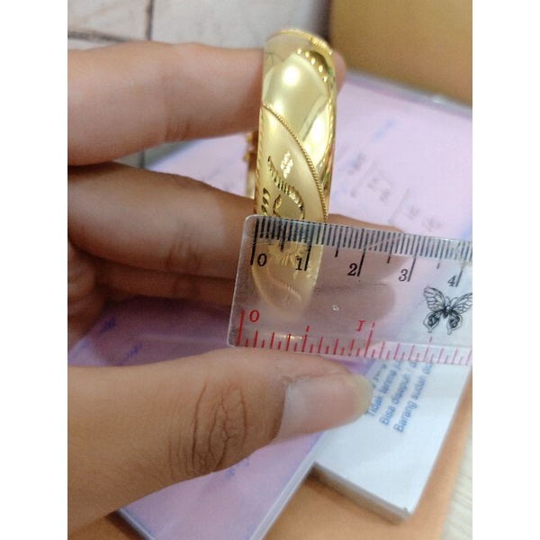 GELANG BANGKOK BESAR PERAK 925 LAPIS MAS