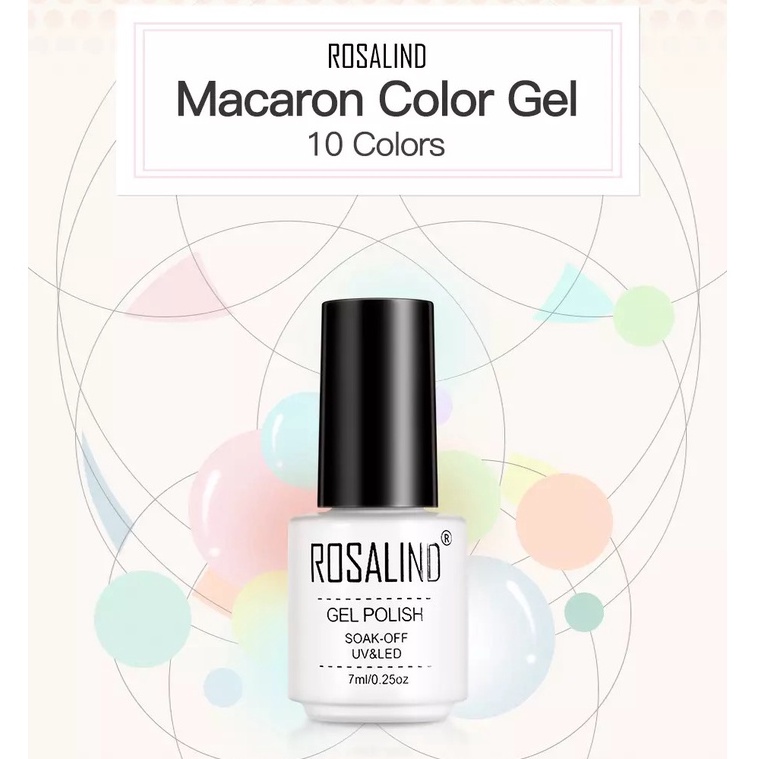 Rosalind Macaron Series 7ml / Rosalind UV Gel Polish Macaron/ Kutek Gel / UV Gel Polish Macaron