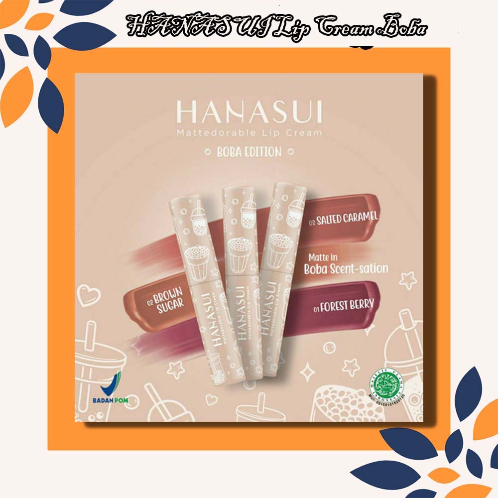 HANASUI LIPCREAM BOBA / HANASUI MATTEDORABLE LIPCREAM BOBA EDITION