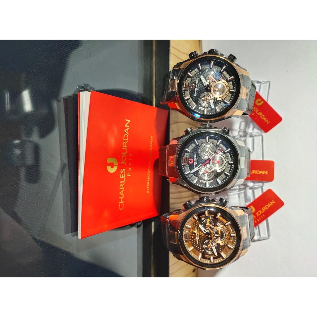 Jam Tangan Pria Charles Jourdan Chronograph CJ 1037