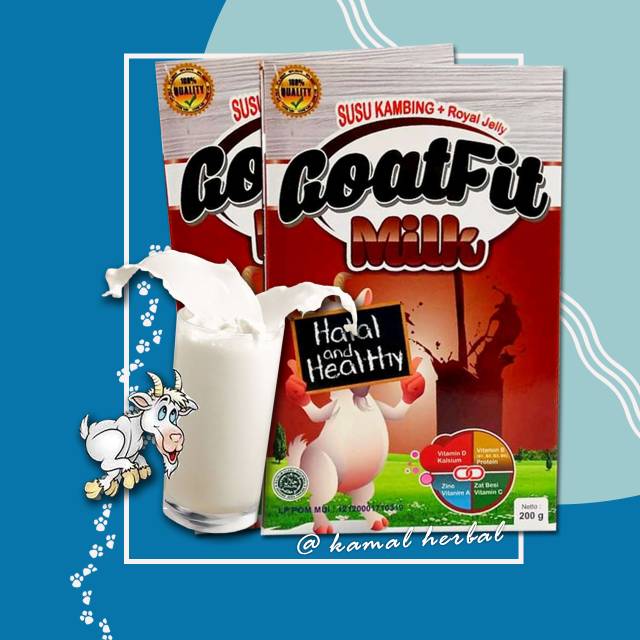 

Susu coklat goatfit susu kambing + royal jelly