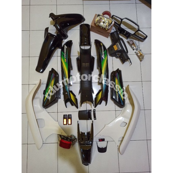 paket fullset body legenda 2 striping warna hijau