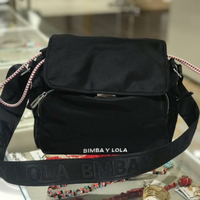 Bimba Y Lola Sling Flap Bag Black