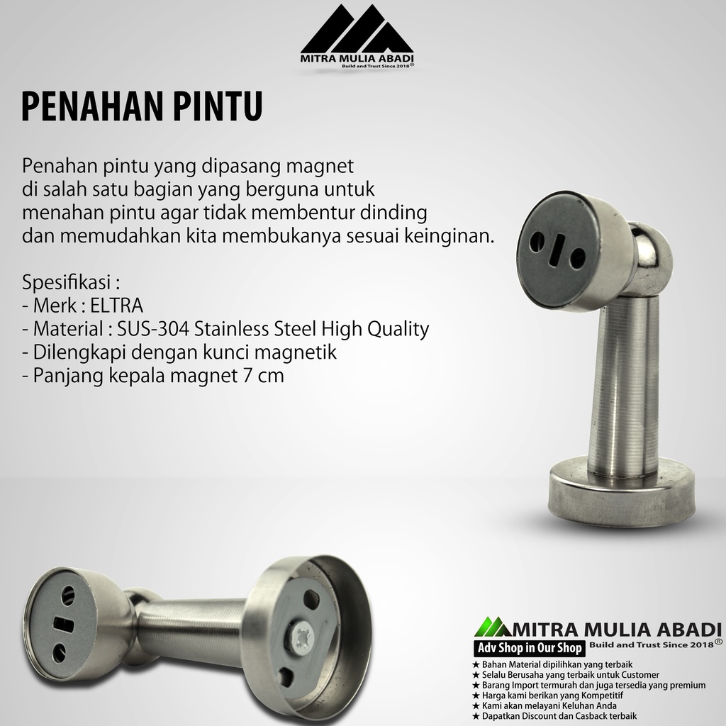 Door Stop Stainless l Magnet Penahan Pintu l Pengganjal Pintu