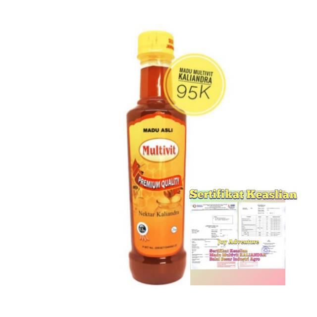 

Madu Asli Murni Kaliandra Multivit 500gr 500 gram LULUS LAB SNI MADU BBIA
