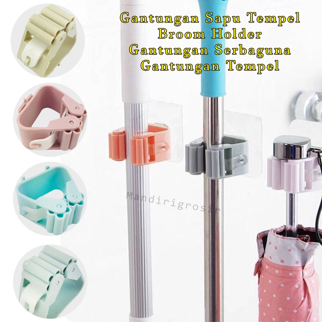 broom holder * Gantungan Sapu tempel * Gantungan serbaguna * Gantungan