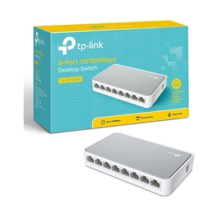 TP-LINK TL-SF1008D : TPLink 8 Port 10/100Mbps Desktop Switch Hub