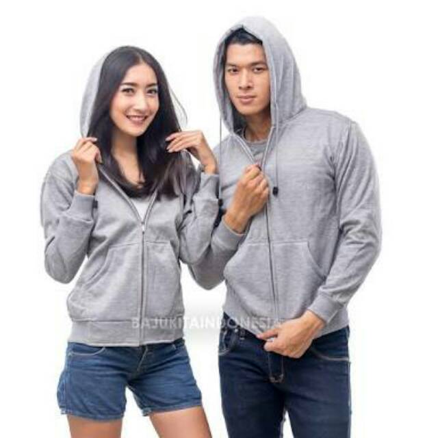 Jaket Sweater Polos Pria Wanita Hoodie ZIPPER Polos Distro Murah