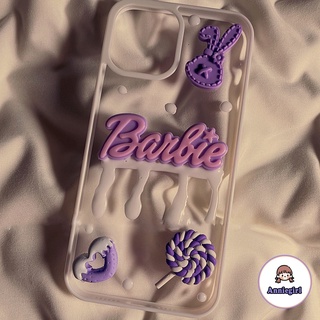 Jual 3D Barbie Cream Glitter Crystal Phone Case Compatible for IPhone