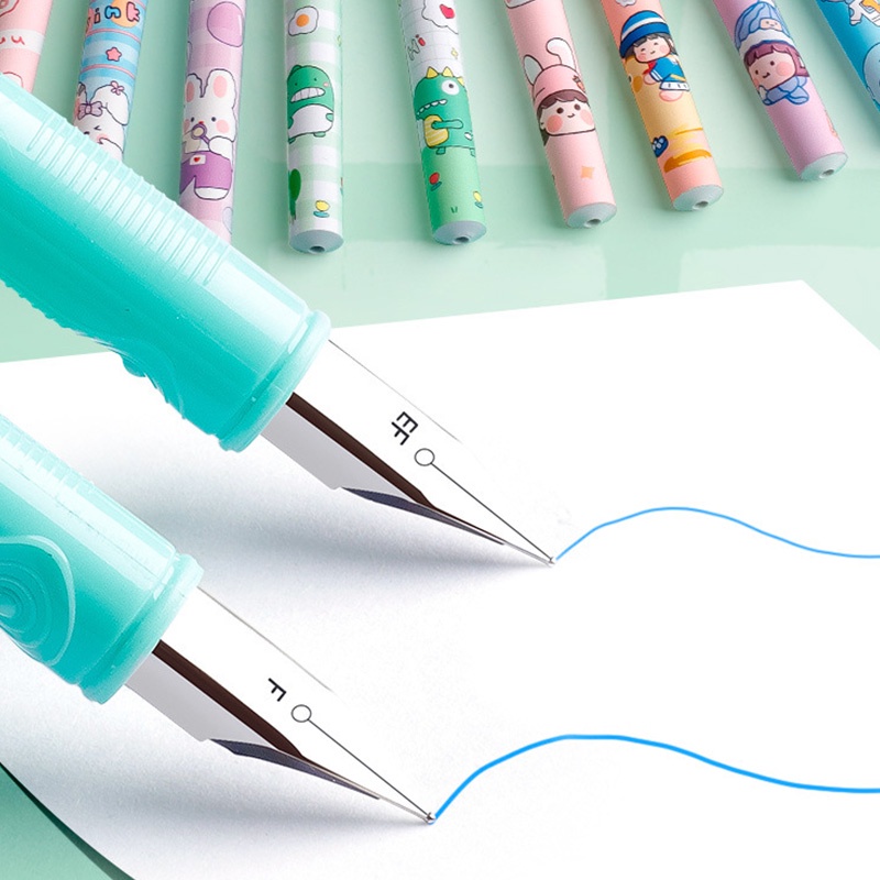 3pcs Pulpen Tinta Isi Ulang Motif Kartun Untuk Pelajar