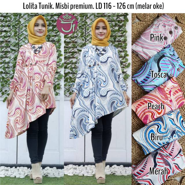 Grosir long Tunik misbee @72K min 3pcs