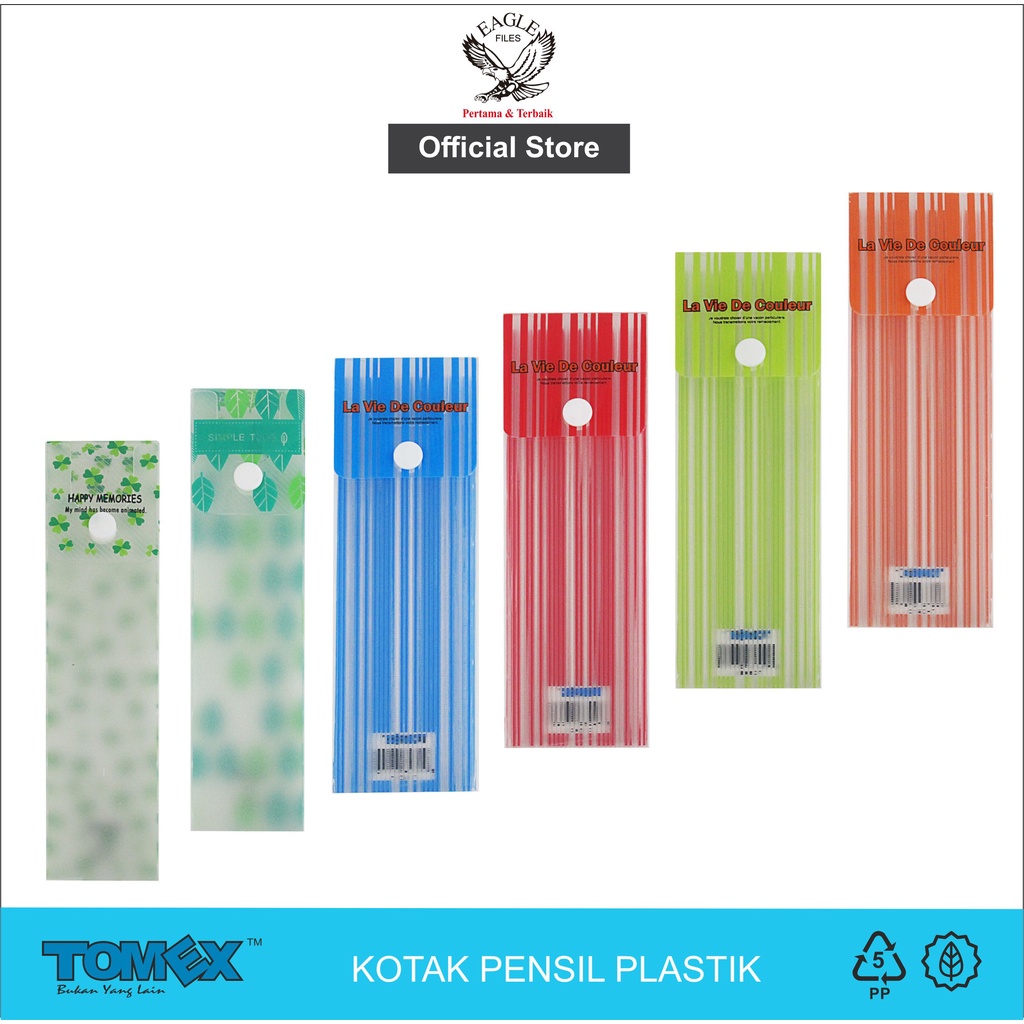 

Kotak Pensil Transparan TOMEX Tempat Tepak Pensil Case Plastik Pencil Case