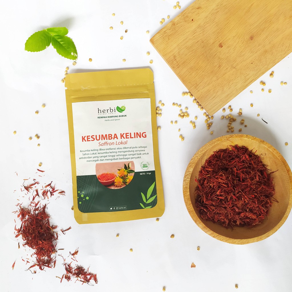 

Kesumba Keling Saffron Lokal HERBI Murni Original High Quality 10gr