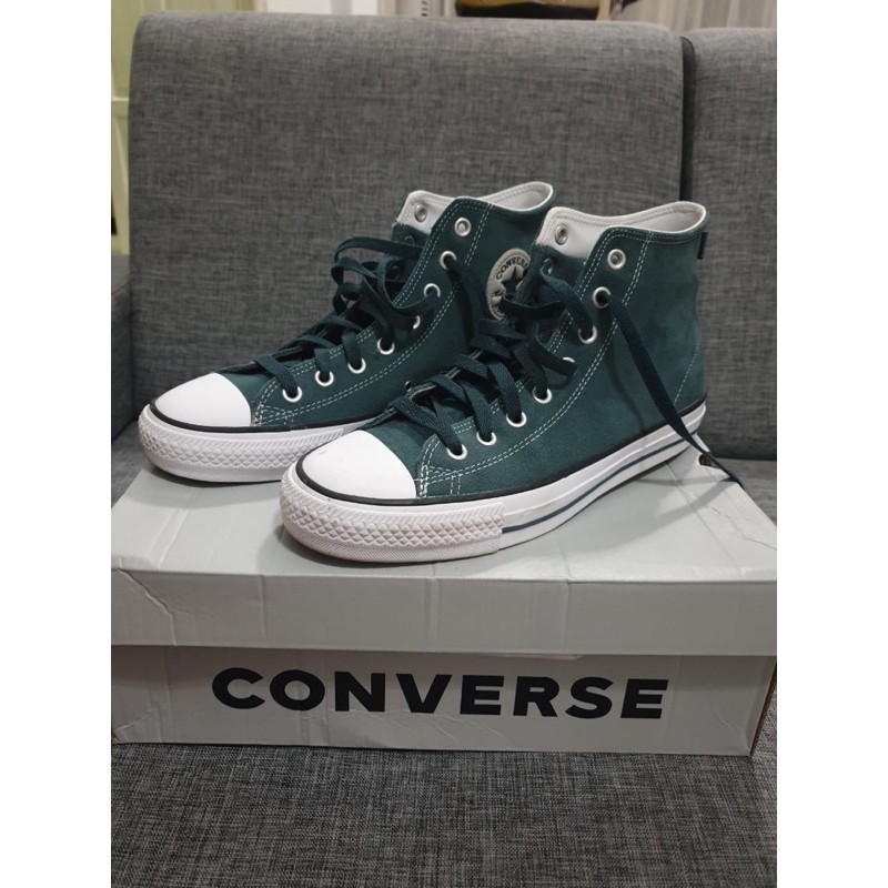 Preloved Converse Cons CT High Pro Suede Faded Spruce White