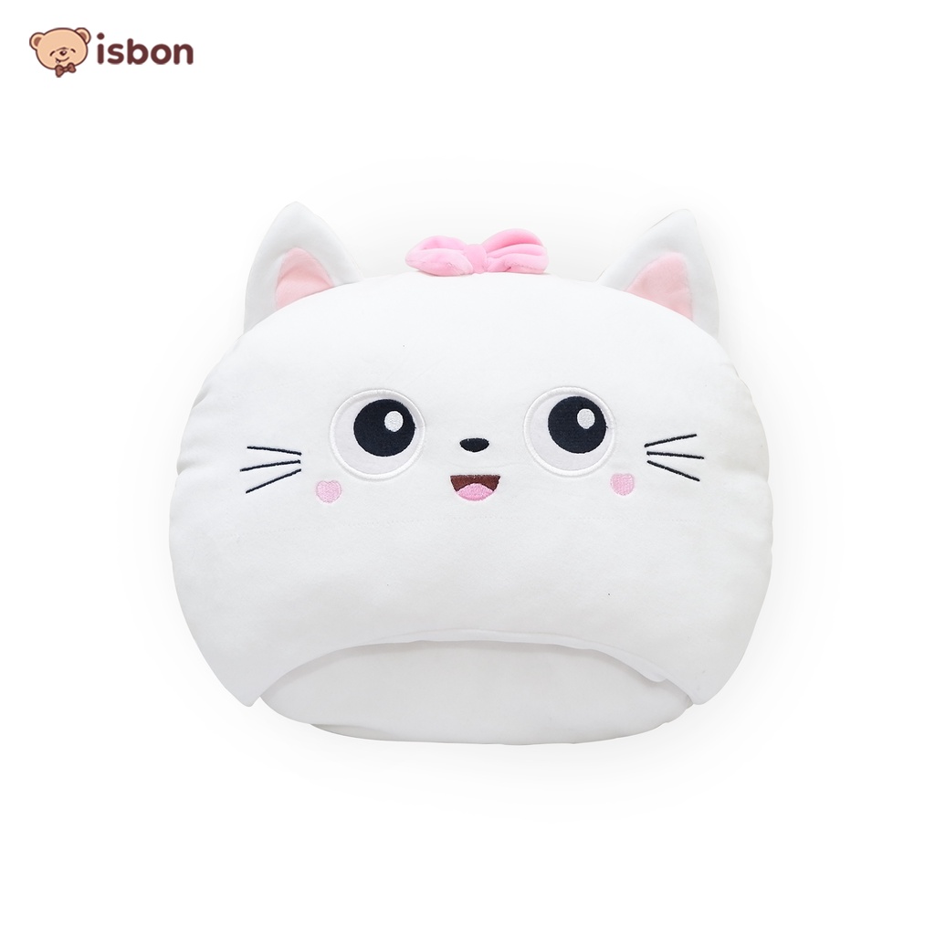 Boneka kucing Penghangat Kaki Foot Warmer Karakter Kucing Putih Poly  bahan squisy Lucu Istana Boneka