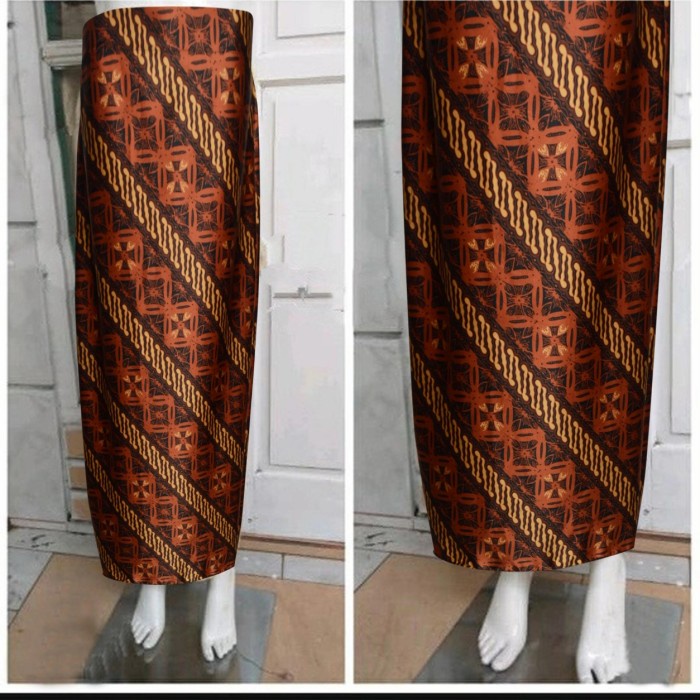 Tersedia rok span batik panjang modern cantik Rok kebaya batik muslim terbaru - Merah AO95