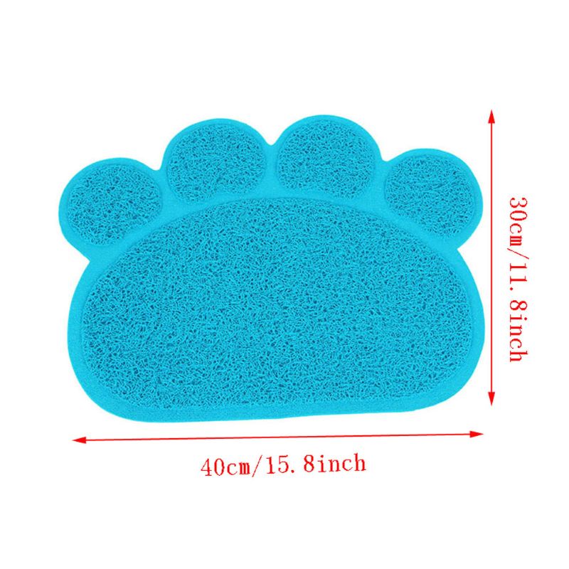 Zzz Tatakan PVC Bentuk Kaki Anjing Peliharaan Puppy Untuk Piring Mangkuk Makan Mat Wipe Cle