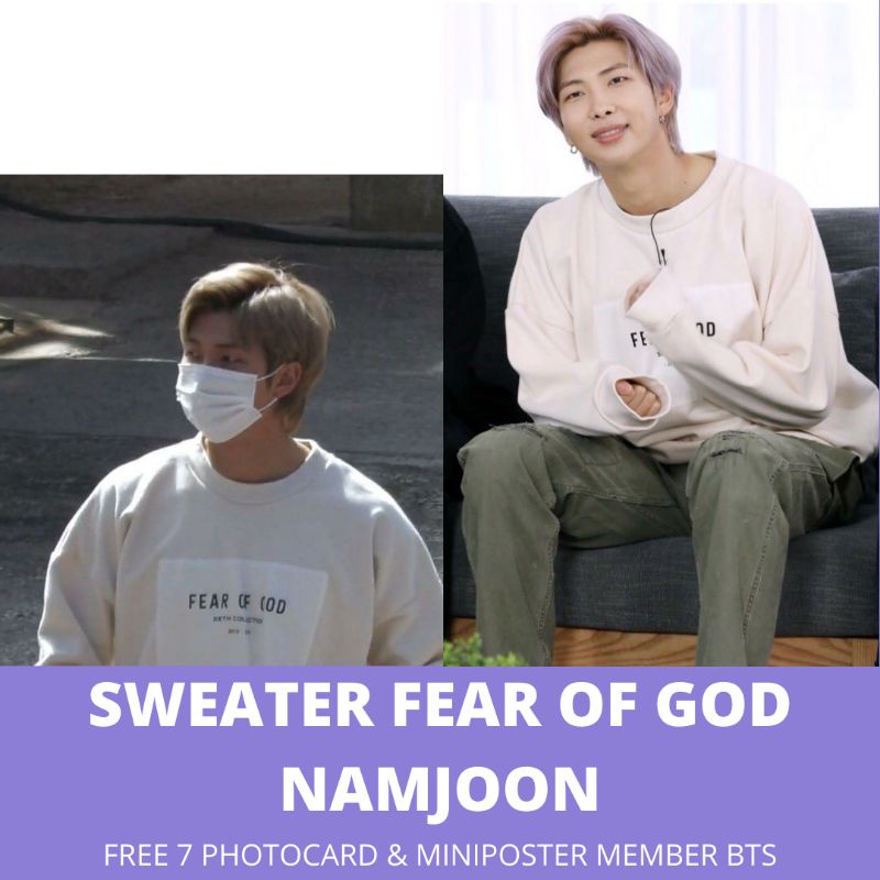 SWEATER FEAR OF GOD NAMJOON / SWEATSHIRT FEAR OF GOD NAMJOON / SWEATER BTS / SWEATER NAMJOON BTS