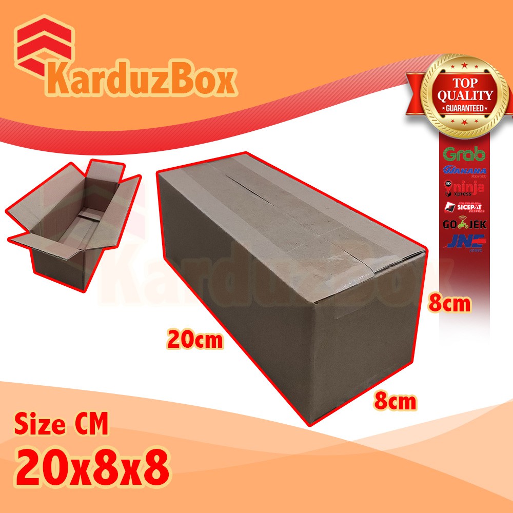 

20x8x8 kardus box packaging POLOS BARU