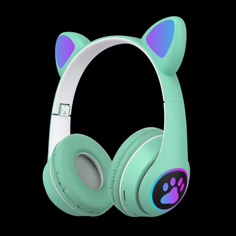 [ MZ-023 ] Headset wireless bluetooth Gaming LED Telinga Kucing /