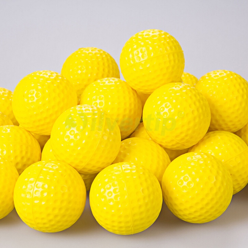 Deid 10pcs Bola Golf Bahan Plastik PP Elastis Warna Kuning