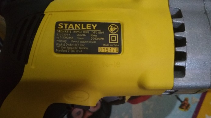 Mesin Bor Tembok 13mm Hammer Drill Stdh7213  Stanley Stdh 7213