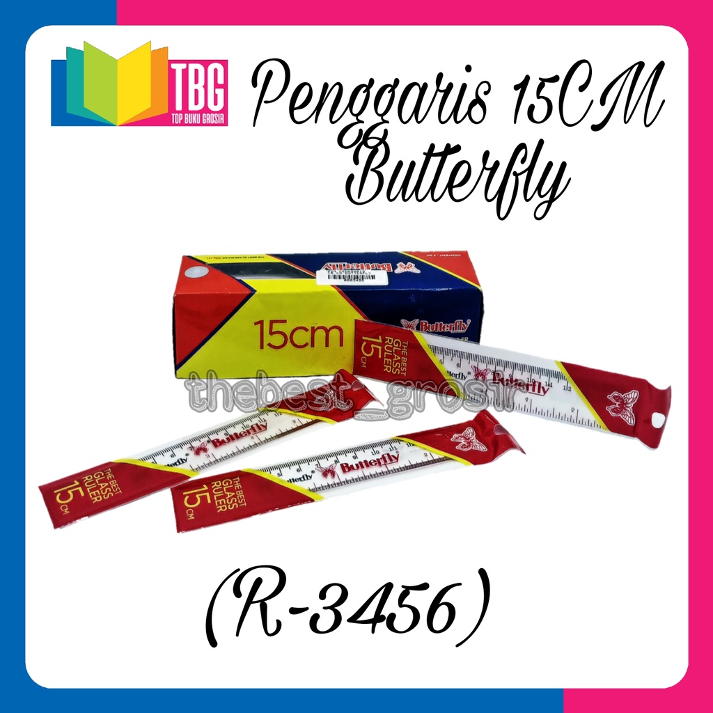 

1 PCS PENGGARIS BUTTERFLY 15CM / RULER / GARISAN (R-3456)