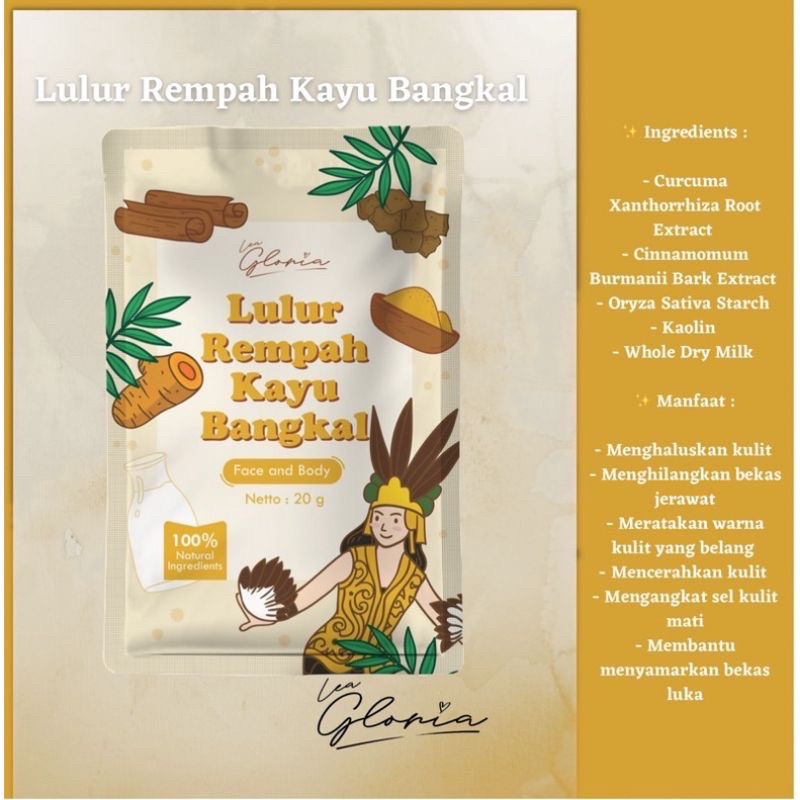 Lea Gloria Lulur Rempah Hitam bedda lotong &amp; Lulur Rempah Kayu Bangkal