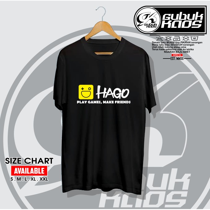 Kaos Baju Hago Kaos Game Hago Logo -GUBUK_KAOS