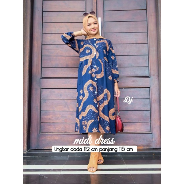 midi dress batik