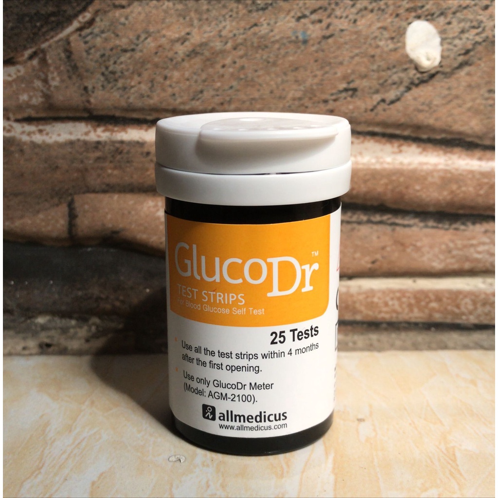 Strip Glucodr biosensor, Strip gula darah Glucodr gluco Dr test strips