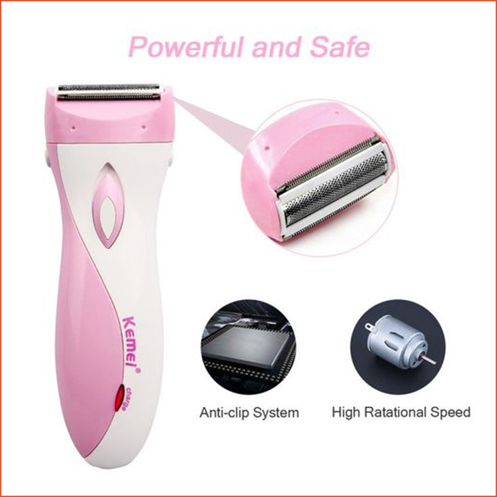 Kemei Alat Cukur Wanita Lady Shaver KM 3018 Pencukur Bulu Kaki Ketiak