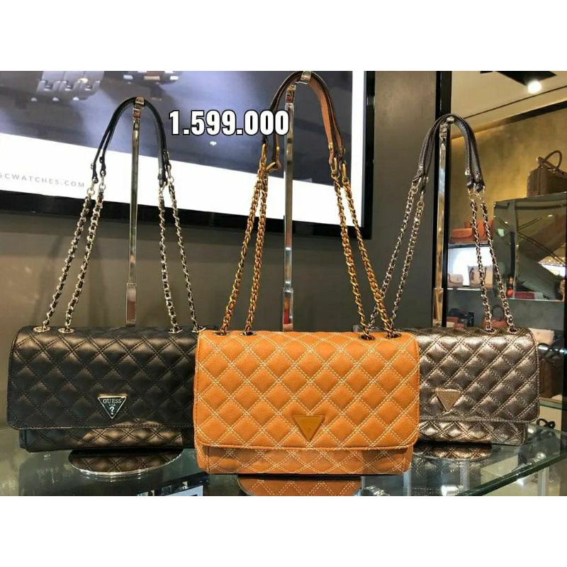 TAS GUESS RANTAI SHOULDER BAG AND SLINGBAG CESSILY