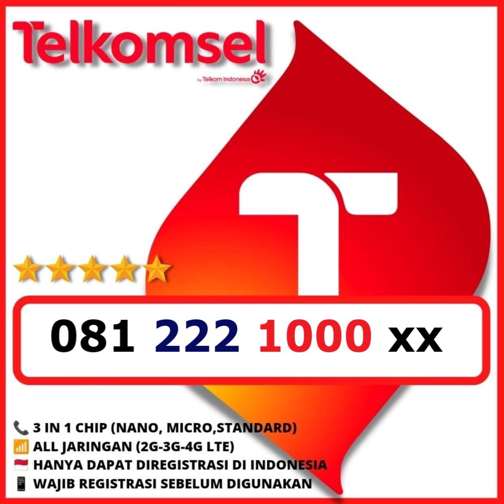 NOMOR CANTIK TELKOMSEL SIMPATI 4G 1000 68