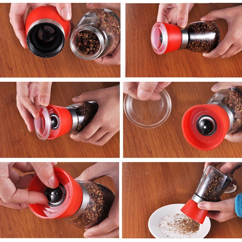 Leeseph Penggiling Biji Lada Manual Pepper Mill Grinder - Black