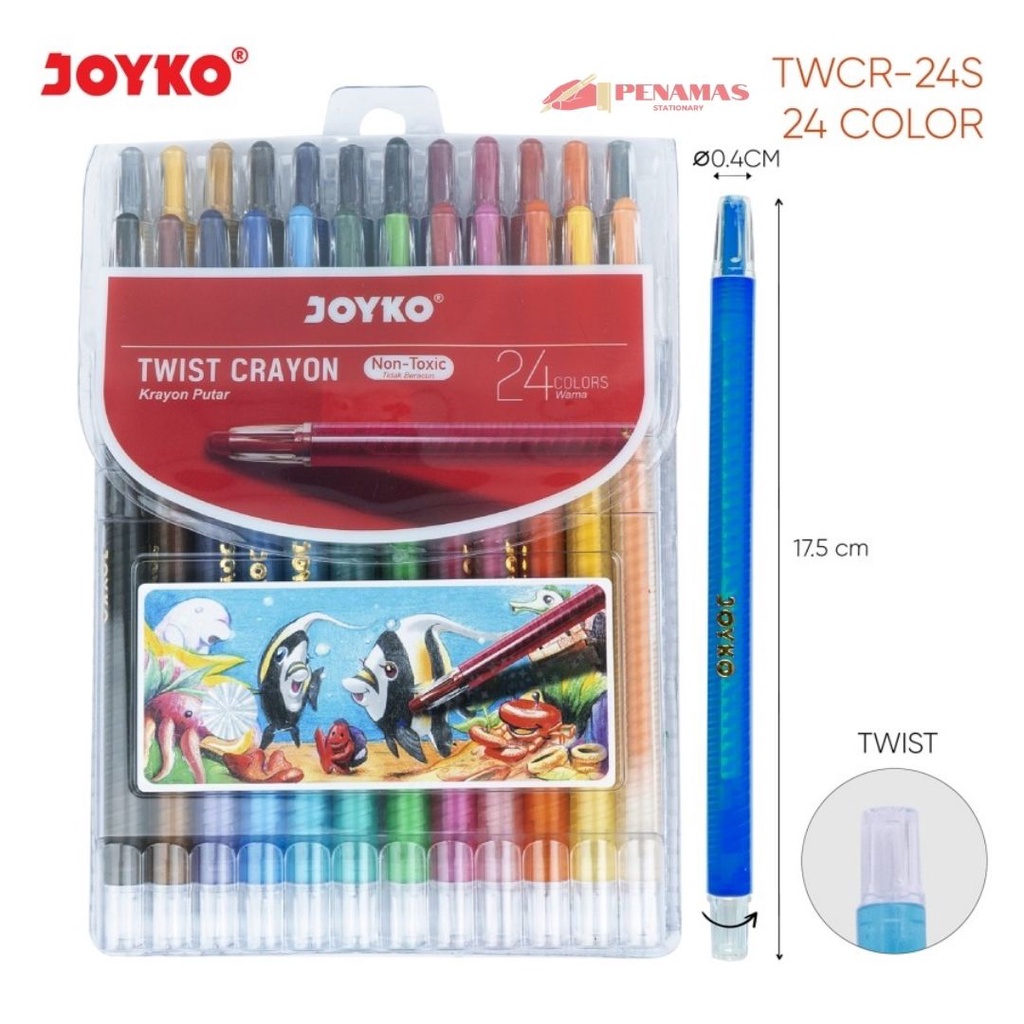 

[PENAMAS] CRAYON / KRAYON PUTAR TWIST TWCR-24 WRN