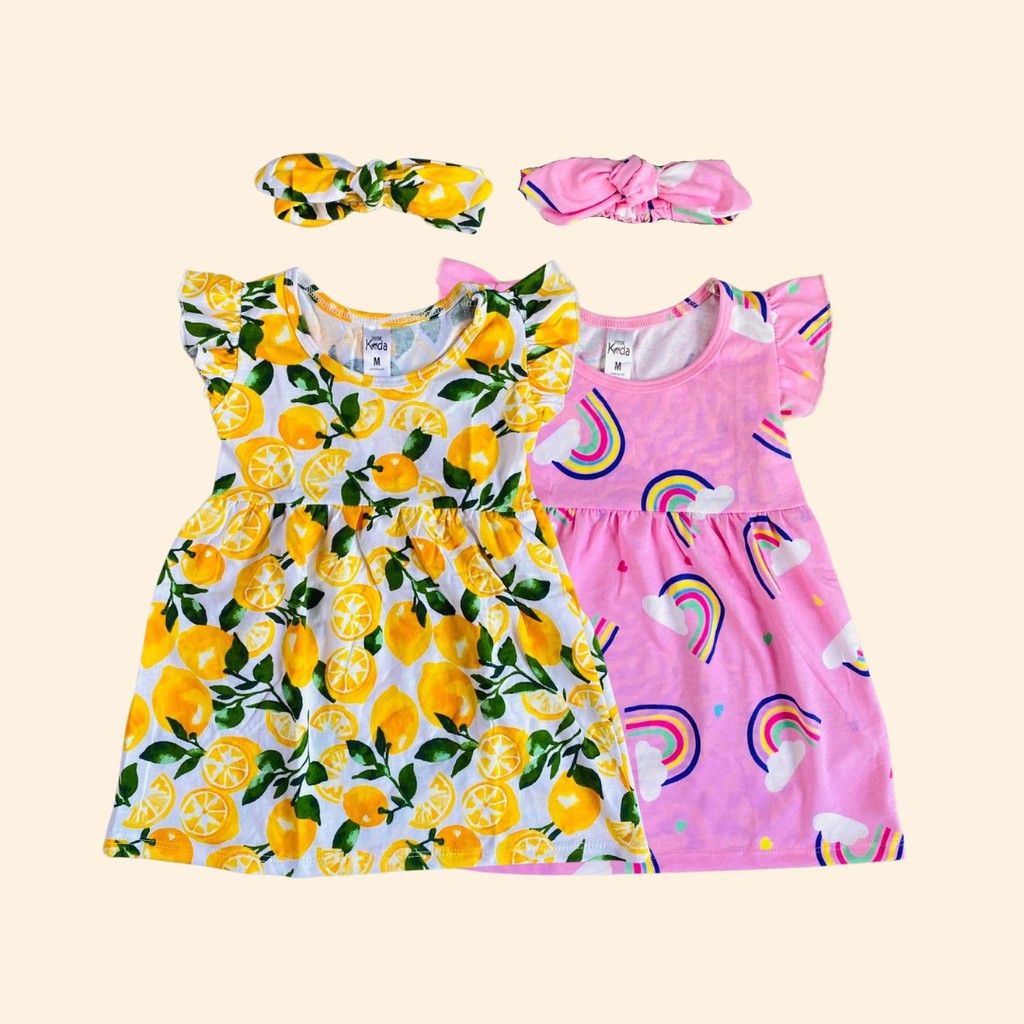 plazababyku MX DRESS CELLINE dress bayi bunga 3-18 bulan Free headband part 2