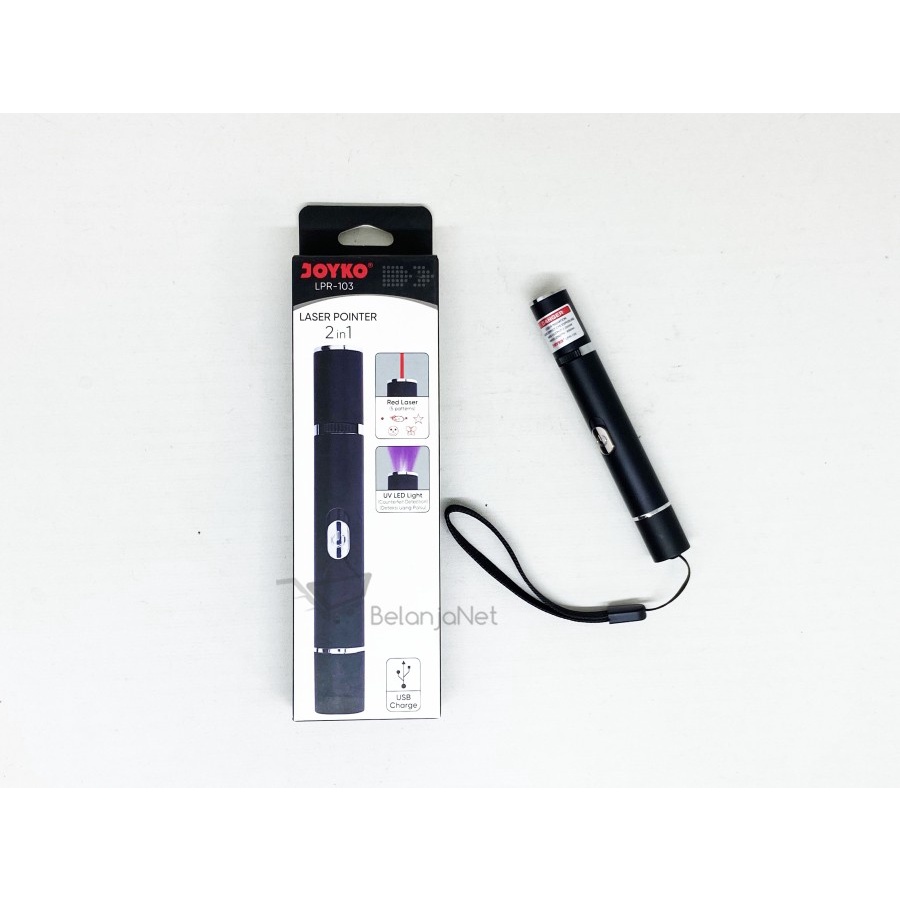 Penunjuk Laser UV LED Senter | Laser Pointer 2 In 1 Joyko LPR-103