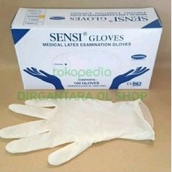 sarung tangan karet / Sarung tangan latex  sensi harga satuan pcs