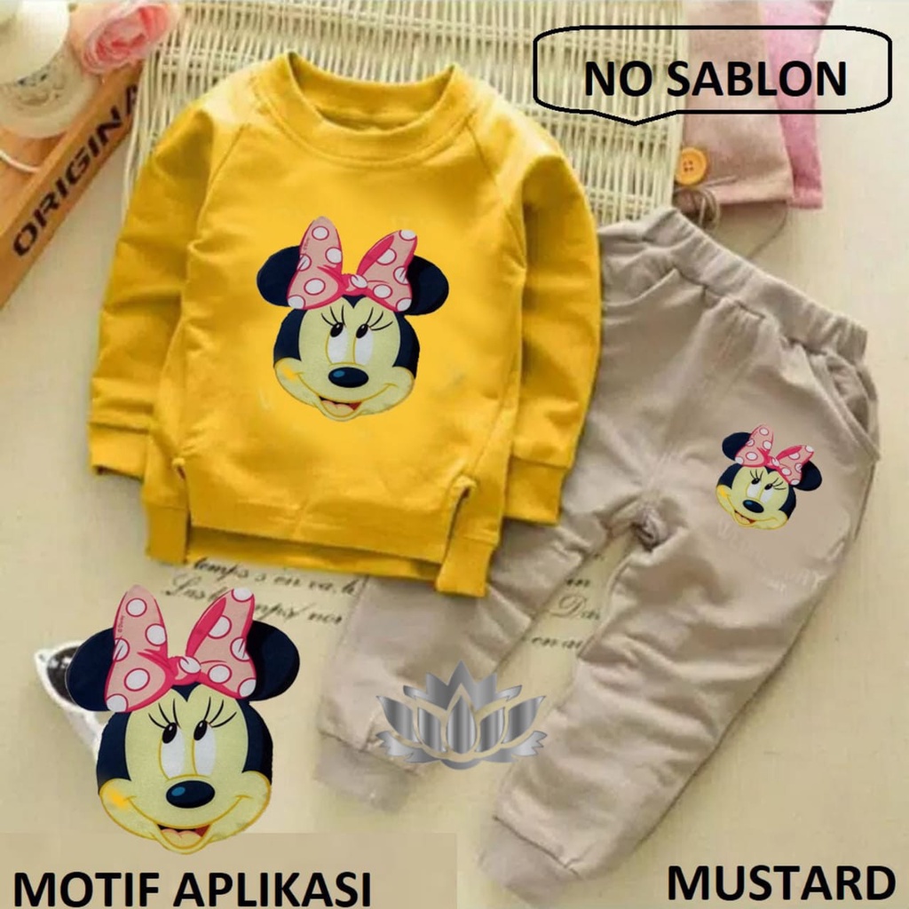 BO - SETELAN MICKEY BUCK / SETELAN SWEATER ANAK / FASHION ANAK/ PAKAIAN ANAK / SETELAN ANAK TERMURAH