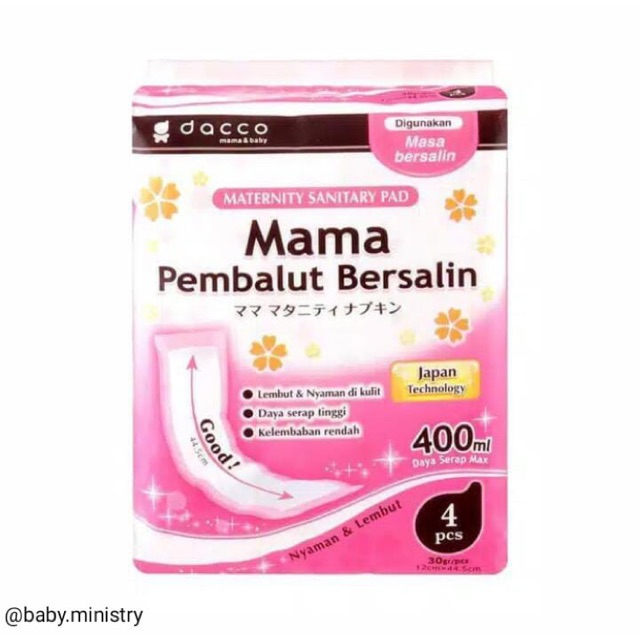 DACCO Mama Pembalut Bersalin &amp; Nifas 4pcs