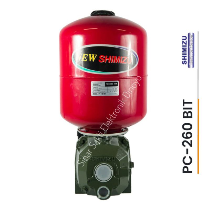 Pompa air sumur dalam shimizu jet pump pc-260 bit + tangki