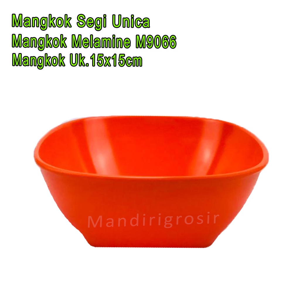 Mangkok Segi Unica *Mangkok Melamine * Mangkok M9066 * Uk.15x15cm