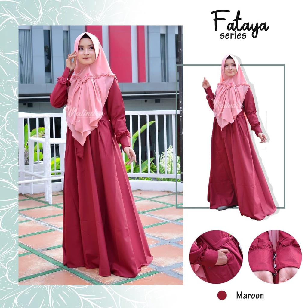 Gamis Toyobo Premium Terbaru Kombinasi Bordir Fataya Nalindra